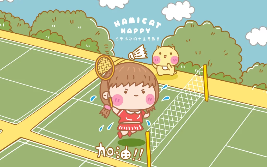 11-9p哈咪猫正能量女孩卡通图片壁纸desk9908