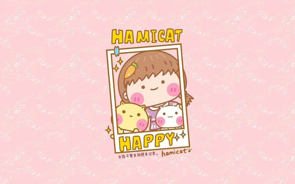 11-9p哈咪猫正能量女孩卡通图片壁纸desk9908