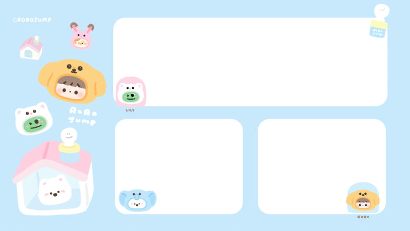 15-9p可爱电脑分区壁纸ROROJUMP肉肉酱-9