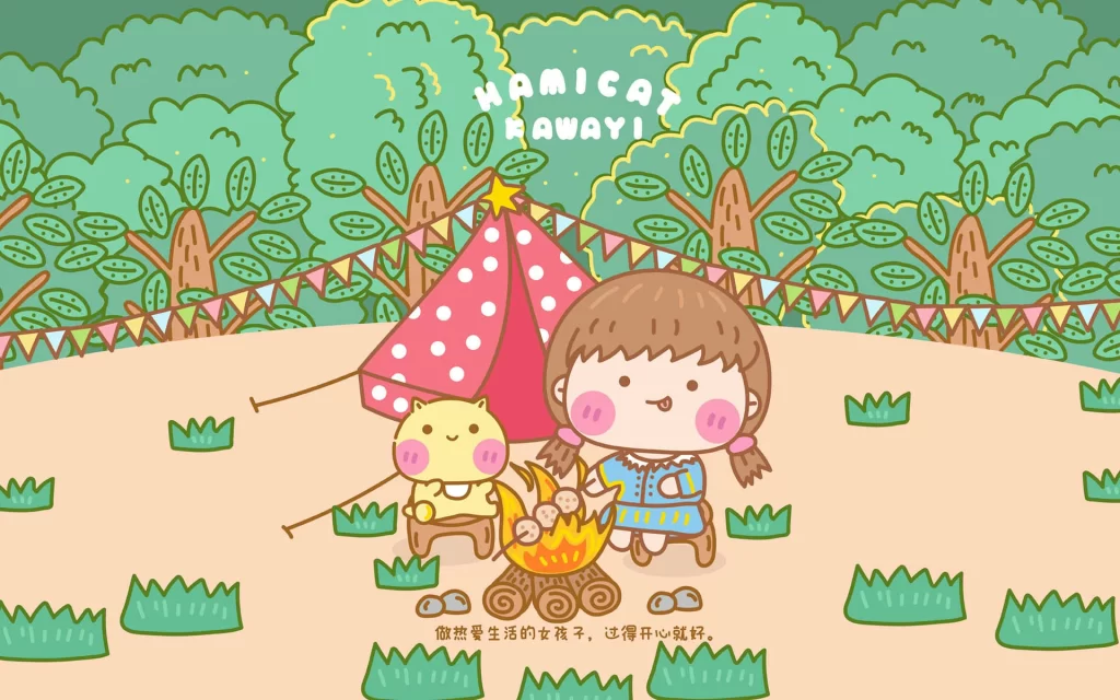 11-9p哈咪猫正能量女孩卡通图片壁纸desk9908