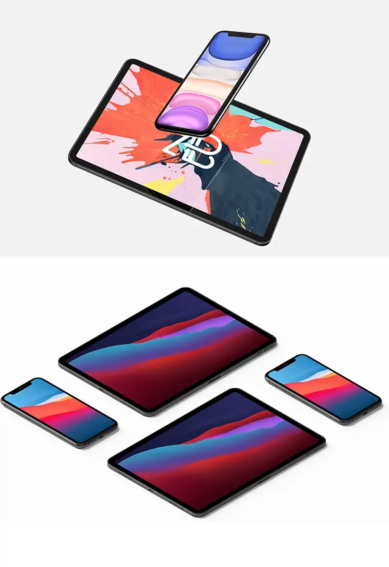 528-苹果手机和pad样机iPhone and iPad Mockup 01
