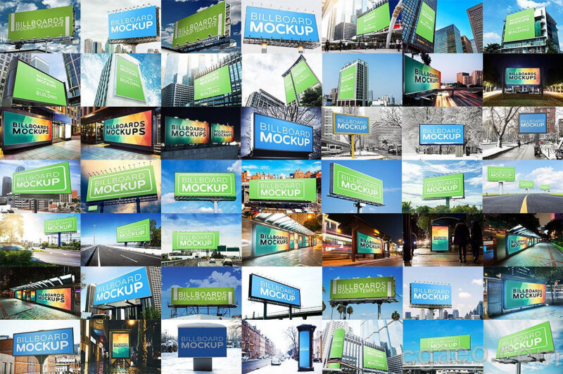204期500款个广告牌样机展示模板合集PSD源文件打包下载