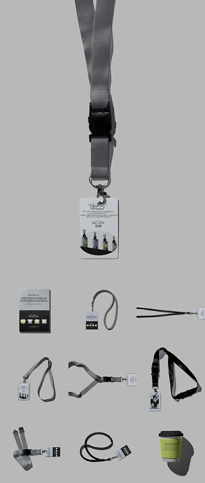 208期极简ID卡片工牌工作证纸杯咖啡杯书籍品牌VI设计PSD贴图样机素材