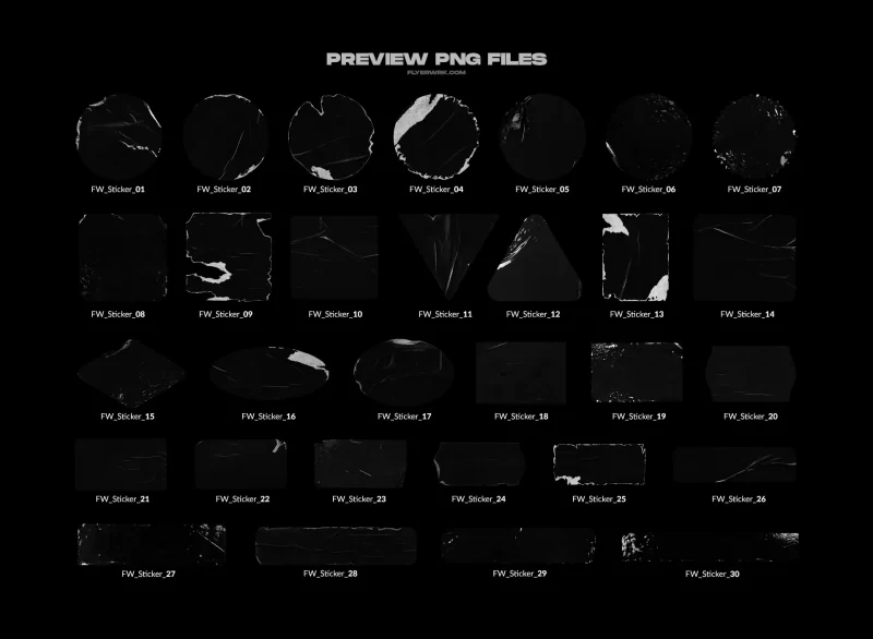 226-潮流复古做旧不干胶标签logo标志智能贴图样机PS模板设计素材100款+(1)
