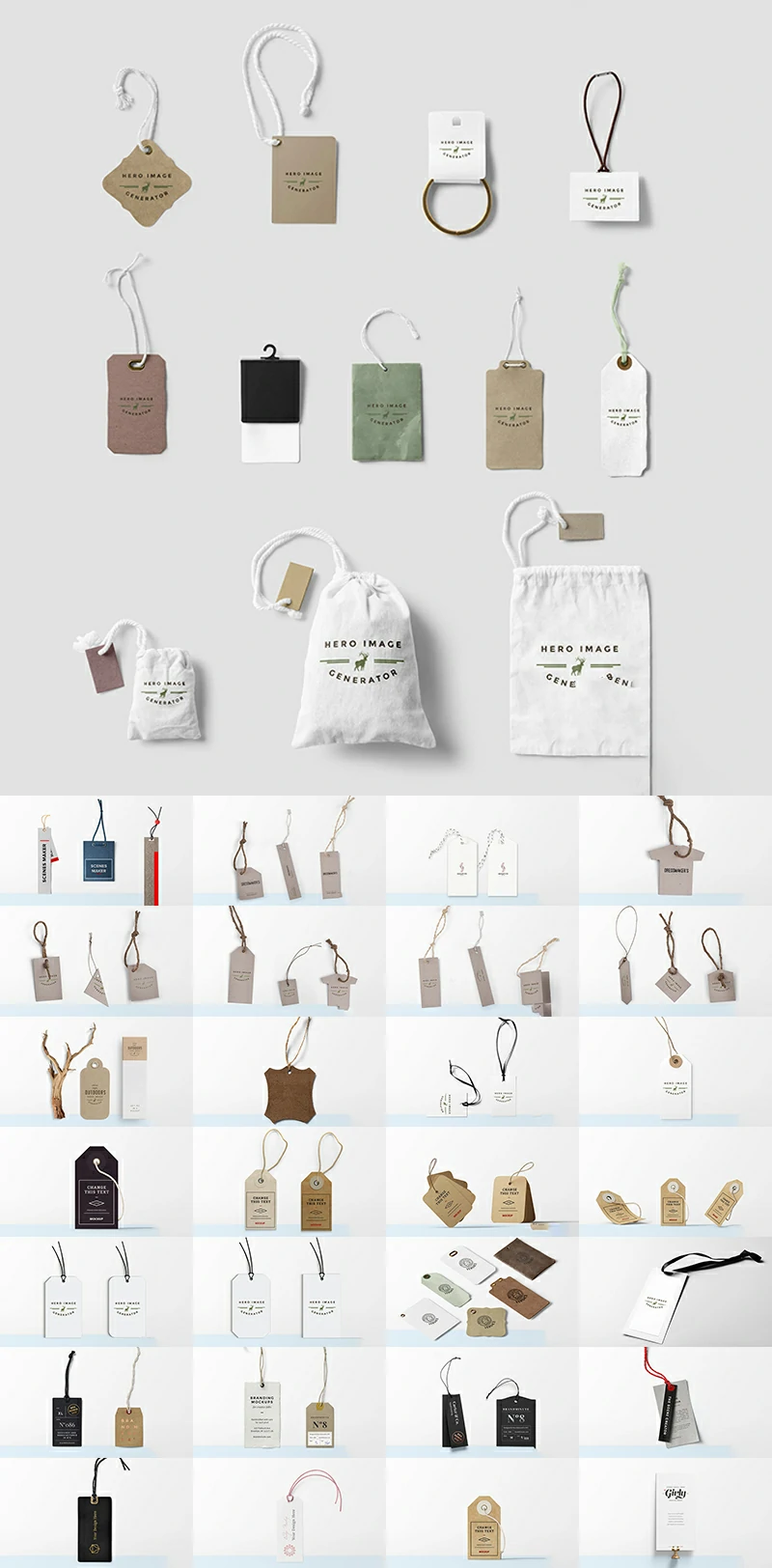 404-NO.01服装吊牌智能贴图样机模板