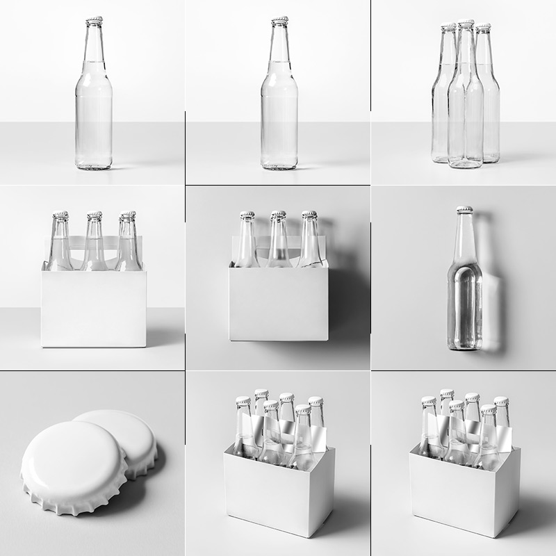 5-8款啤酒瓶样机啤酒瓶盖样机瓶子样机